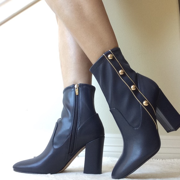 Mark Fisher Navy Booties - Picture 2 of 8